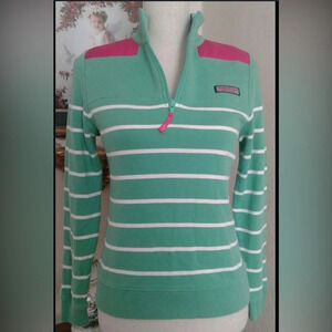 Vineyard Vines Shep Shirt‎ Women’s Small Striped 1/4 Zip Pullover